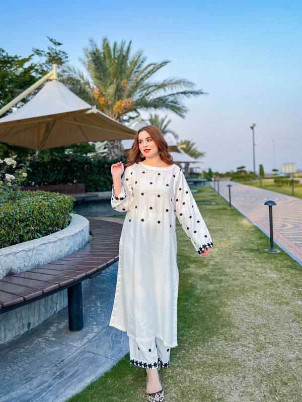 LOQAAB White Dove 2PC Stone Linen Outfit